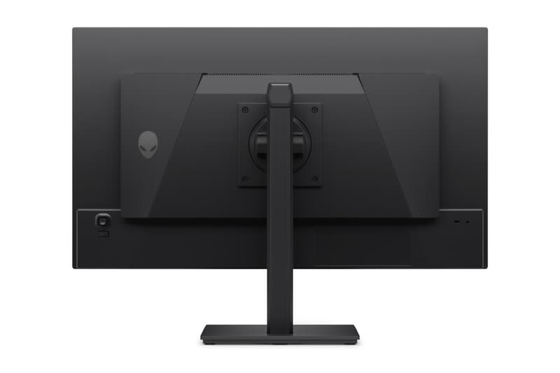 Arrière d'un moniteur avec support et logo extraterrestre.