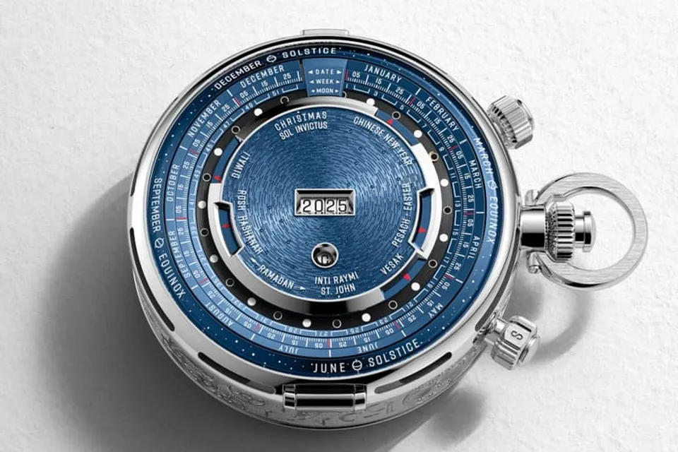 Audemars Piguet Unveils the Astounding 150 Heritage Pocket Watch Ref. 75150PT.OO.01 universal calendar