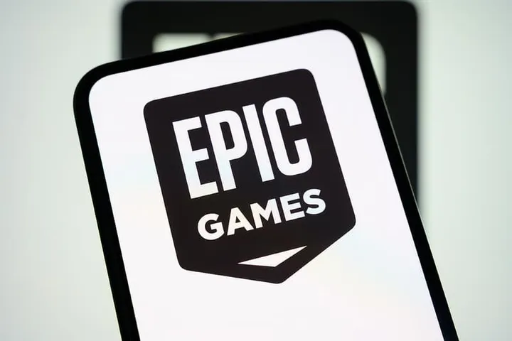 Logo d'Epic Games sur un écran.