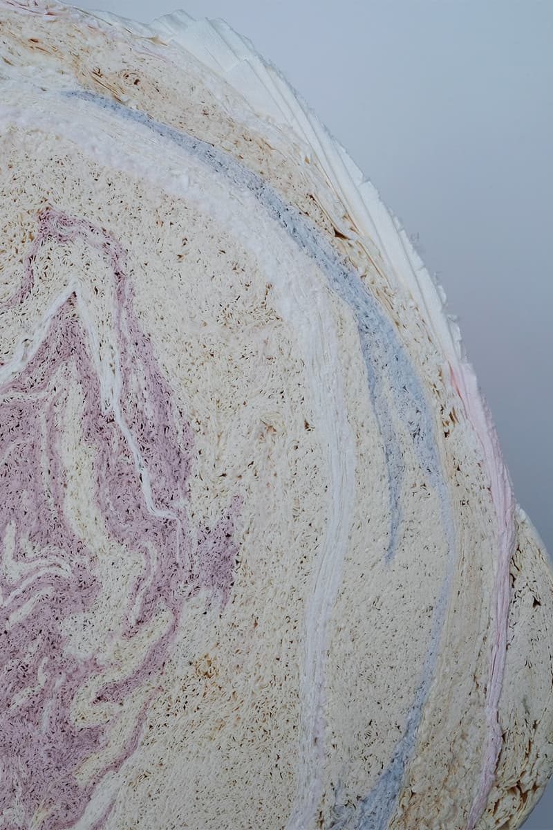 Matière organique avec textures et motifs circulaires