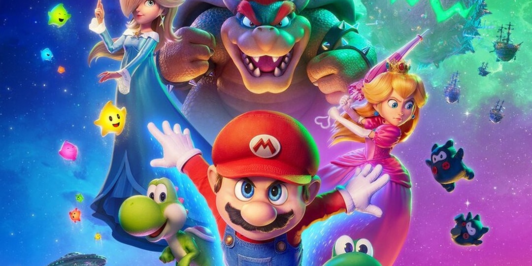 Illustration colorée de personnages de jeu vidéo en espace.