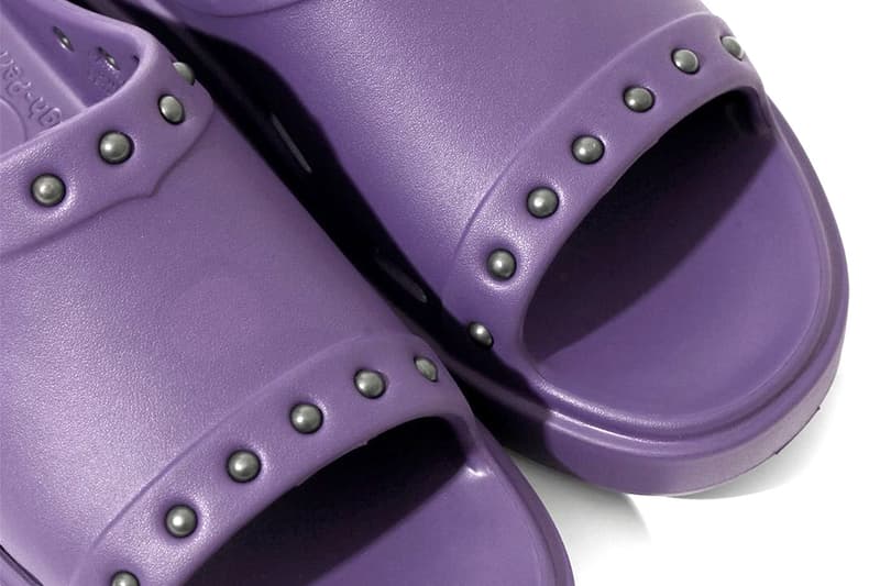 Informations sur la sortie de la collaboration NEEDLES x PPACO Lux-2 Sliders Needles Edition Studs