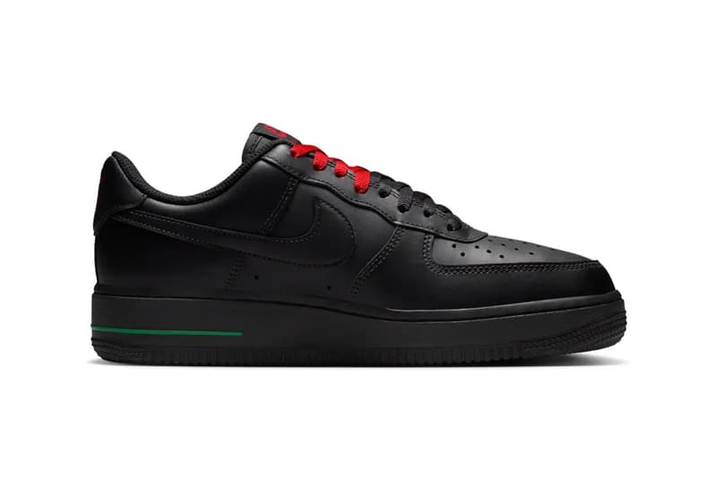 Nike Air Force 1 Low SE 'Rose Black' Release Info Black/Sport Red-Pine Green-Black
