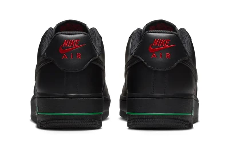 Nike Air Force 1 Low SE 'Rose Black' Release Info Black/Sport Red-Pine Green-Black