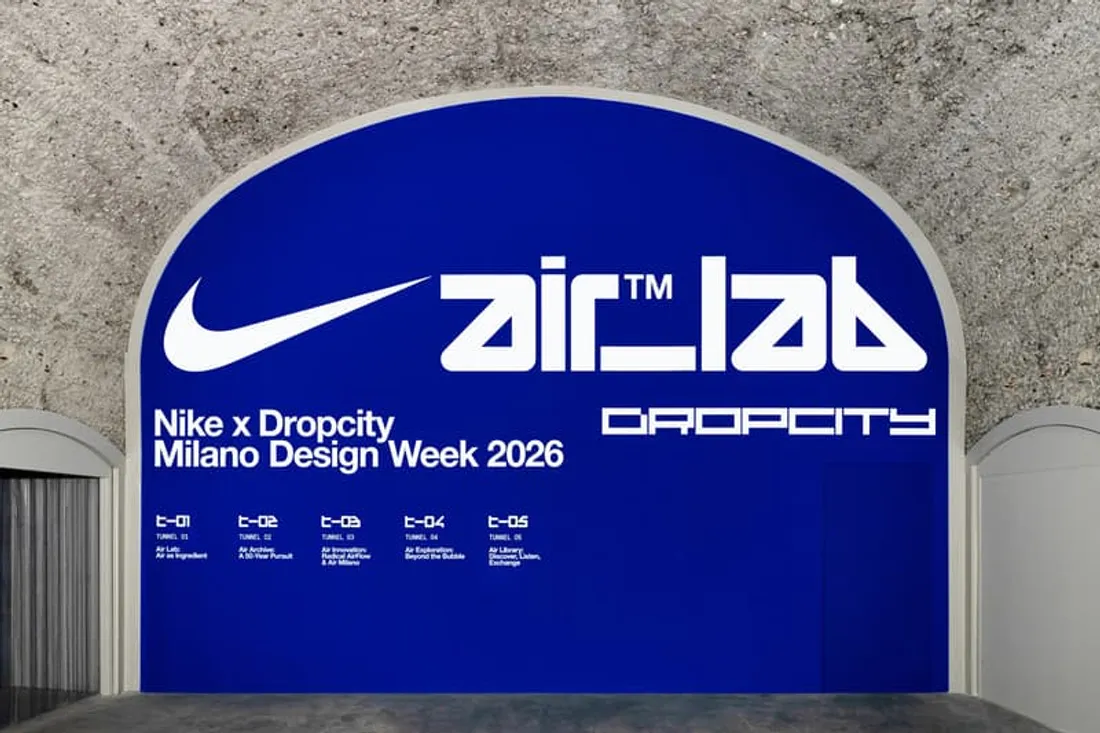 Affiche Nike x Dropcity, Design Week Milan 2026.