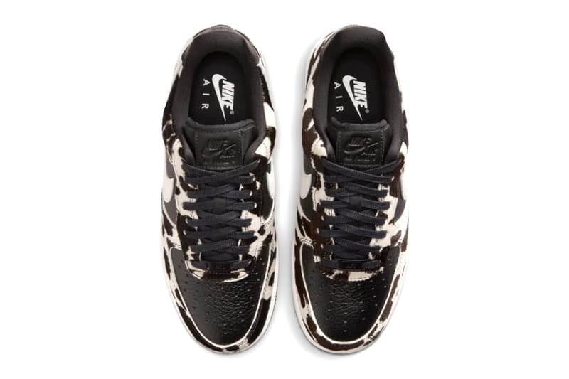 Nike Air Force 1 Low Cow Print Black Phantom IO0442-001 Official Images