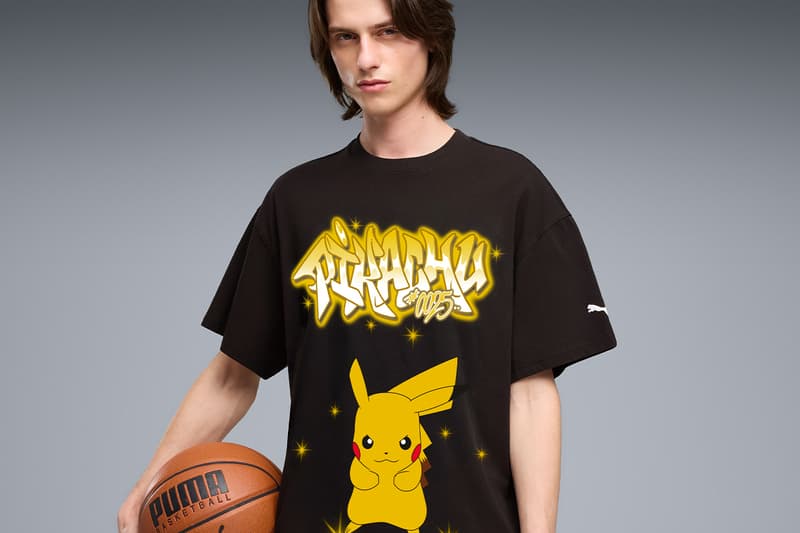 Homme avec t-shirt Pikachu tenant un ballon de basket.