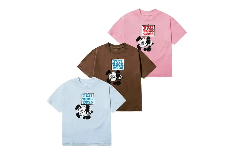 Trois t-shirts de différentes couleurs avec un motif de personnage et texte TUI ROCK 2026.