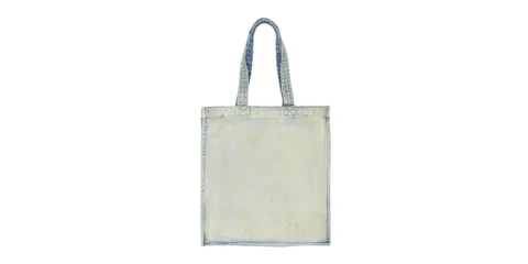 Sac fourre-tout en denim avec poignées.