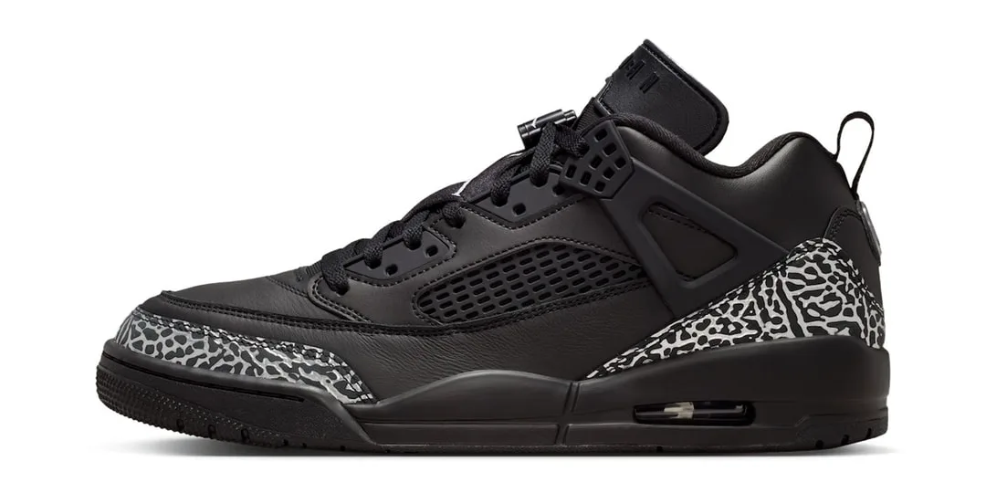 Chaussure noire avec détails motif animal, semelle épaisse