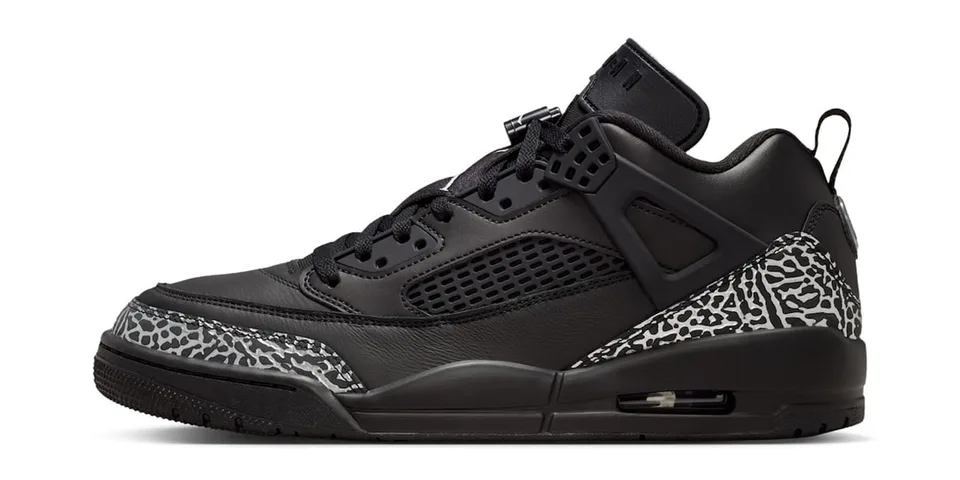 Chaussure noire avec détails motif animal, semelle épaisse