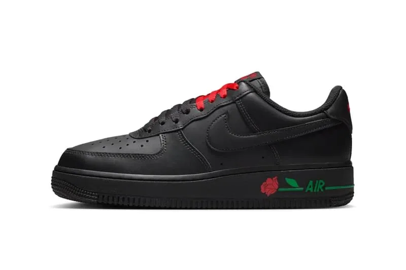 Informations sur la sortie des Nike Air Force 1 Low SE 'Rose Black' Noir/Sport Red-Pine Green-Black
