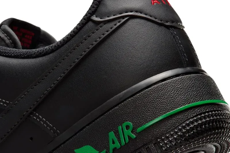 Informations sur la sortie des Nike Air Force 1 Low SE 'Rose Black' Noir/Sport Red-Pine Green-Black