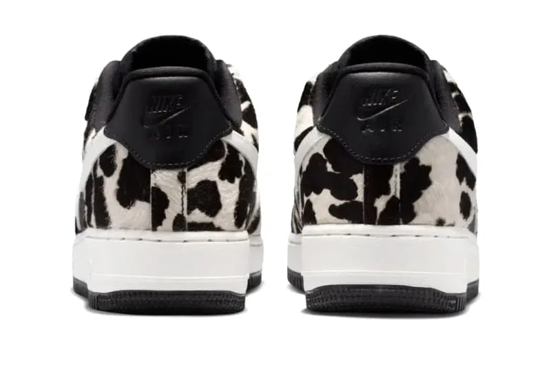 Images officielles des Nike Air Force 1 Low Cow Print Black Phantom IO0442-001