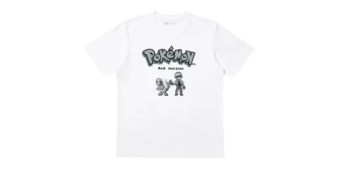 T-shirt blanc avec design Pokémon Red Version