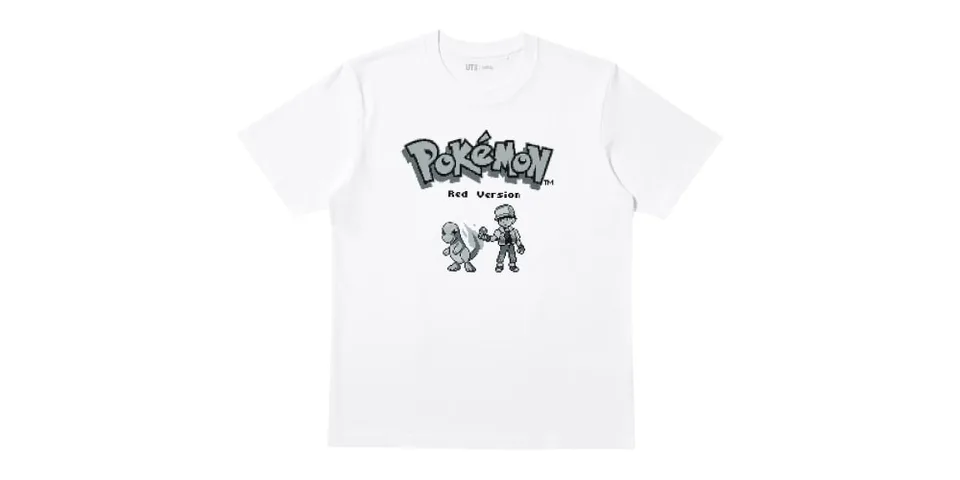 T-shirt blanc avec design Pokémon Red Version