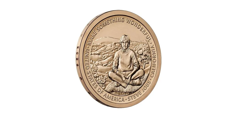 Médaille gravée avec portrait et texte autour.