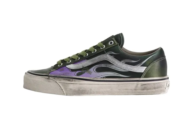 Informations sur la sortie du pack Vans Old Skool LX “Archive Flame” Vert/Violet-Gris VN000D9RGRK VN000D9RCJK Noir/Orange-Rouge VN000D9RCCZ Blanc/Gris-Noir