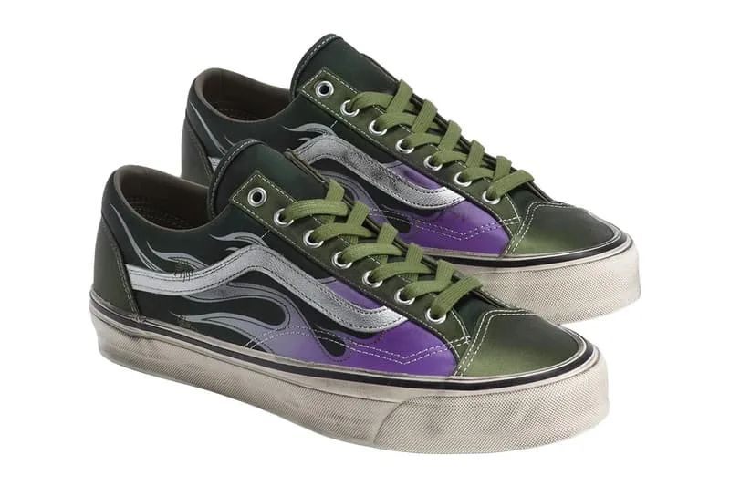 Informations sur la sortie du pack Vans Old Skool LX “Archive Flame” Vert/Violet-Gris VN000D9RGRK VN000D9RCJK Noir/Orange-Rouge VN000D9RCCZ Blanc/Gris-Noir